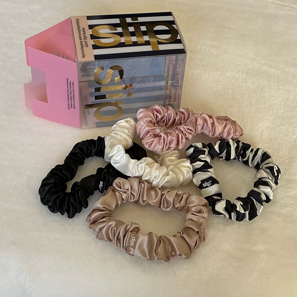 slip Midi Scrunchie Original Mix Set of 5 - Picture 7 of 8